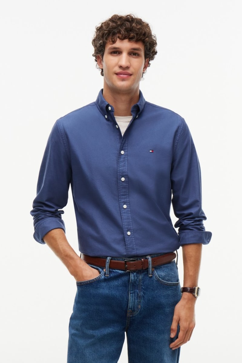 Tommy Hilfiger 35774 Regular Fit Heritage Oxford Shirt Aegean Sea