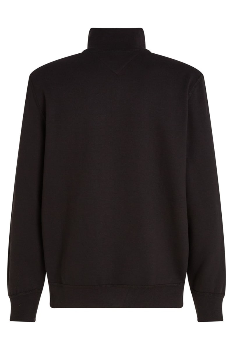 Tommy Hilfiger 37233 Regular Fit Essential Fleece Quarter Zip Sweatshirt Black