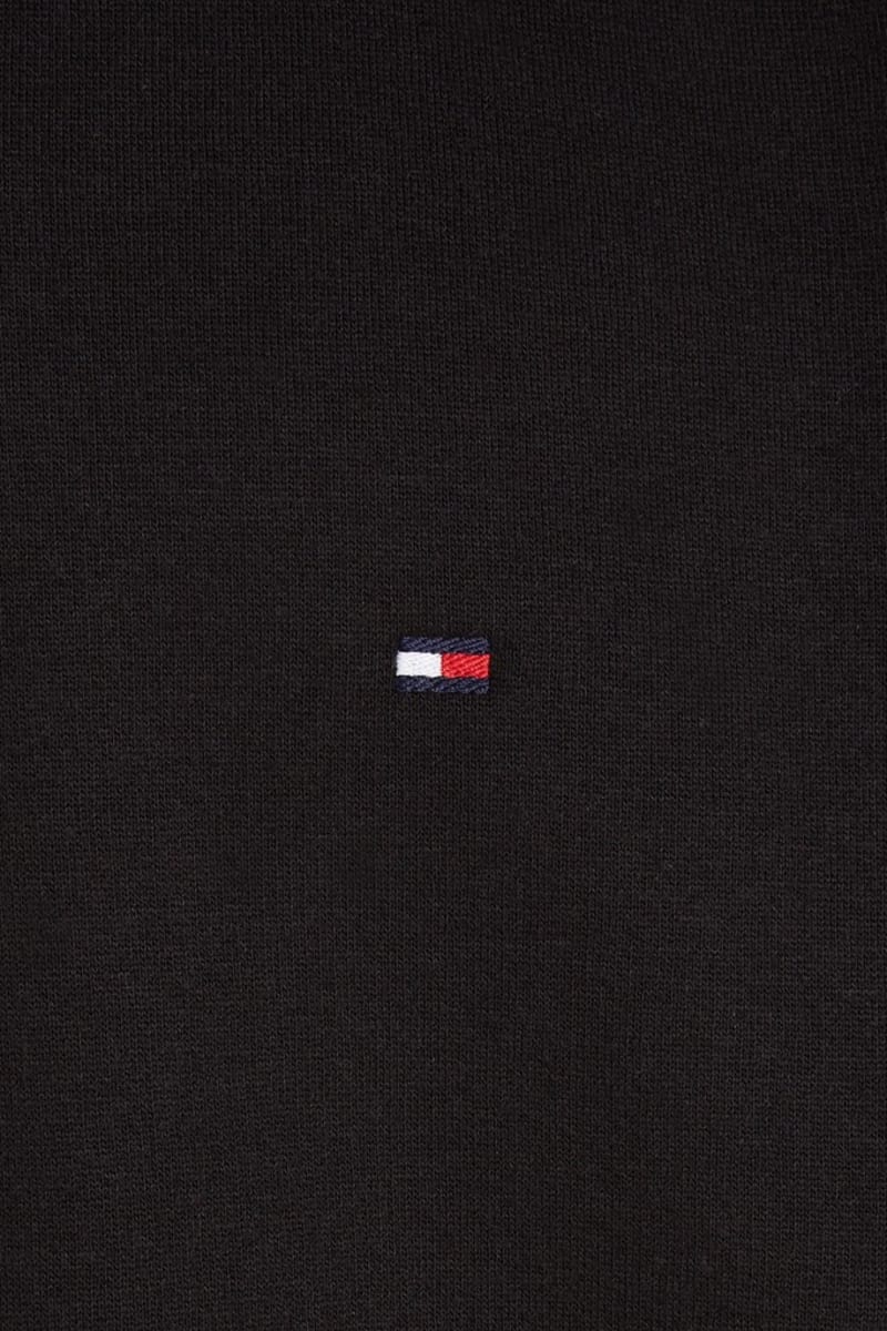 Tommy Hilfiger 37233 Regular Fit Essential Fleece Quarter Zip Sweatshirt Black