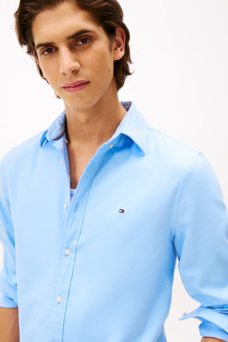 Tommy Hilfiger 40469 Regular Fit Flex Flannel Shirt Vessel Blue