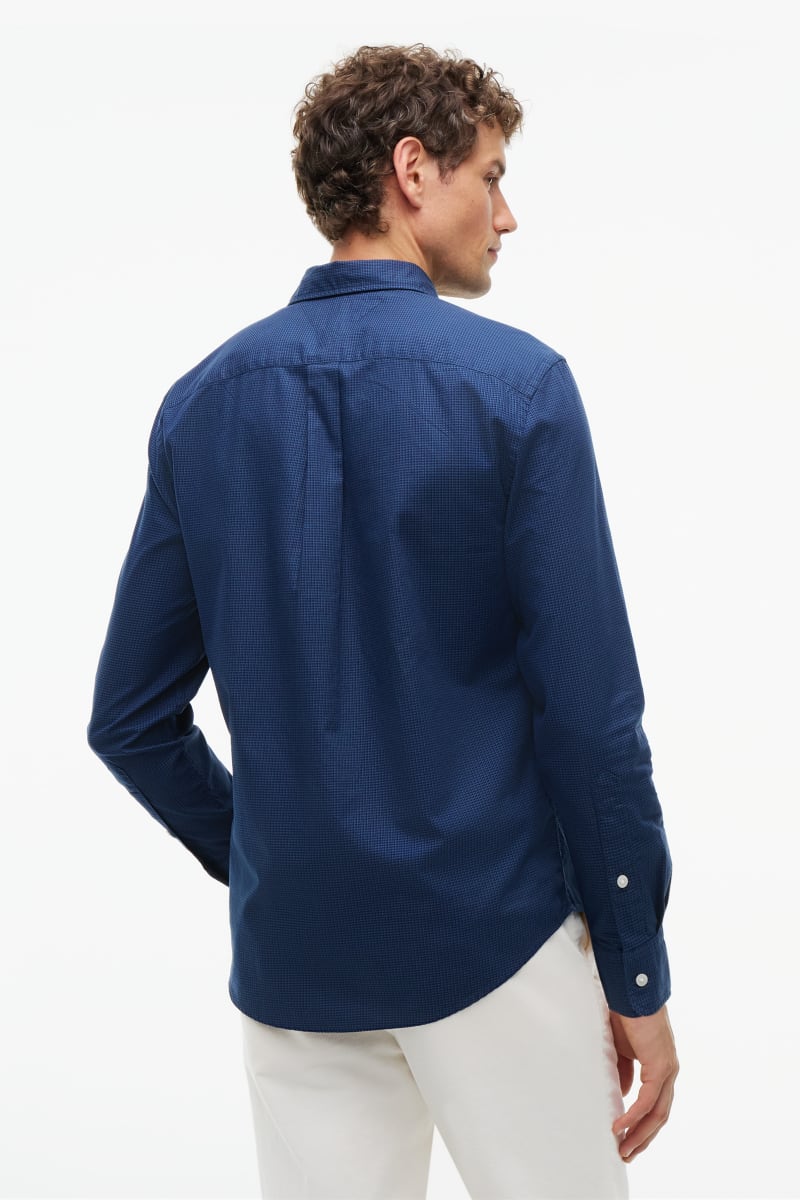 Tommy Hilfiger 44600 Dobby Structure Regular Fit Shirt Carbon Navy