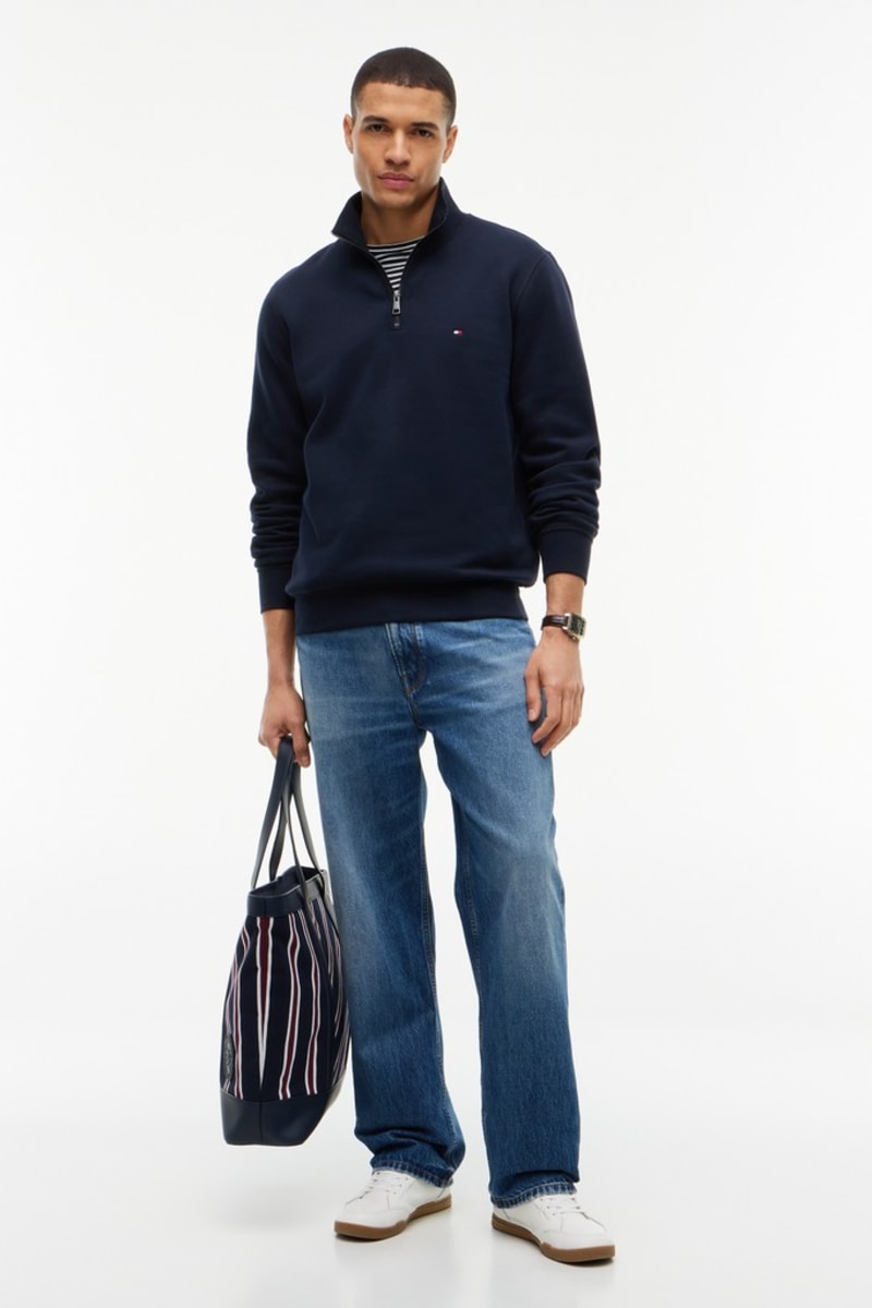 Hilfiger Ess Fleece 1/4 Aw26 - NVY BLU
