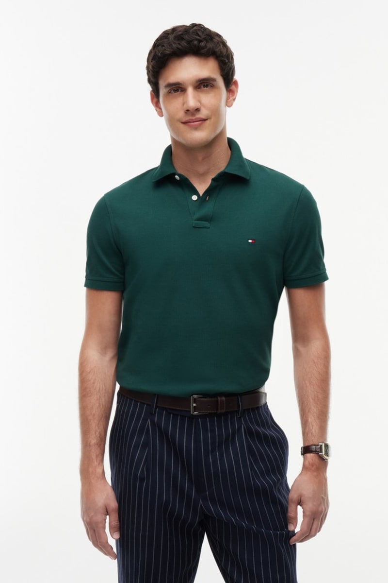 Hilfiger 1985 Reg Polo Aw26 - ORNA GREEN
