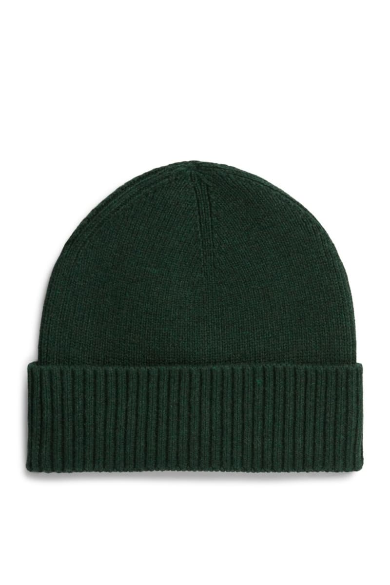 Tommy Hilfiger Flag Pima Cotton Cashmere Beanie in Emerald