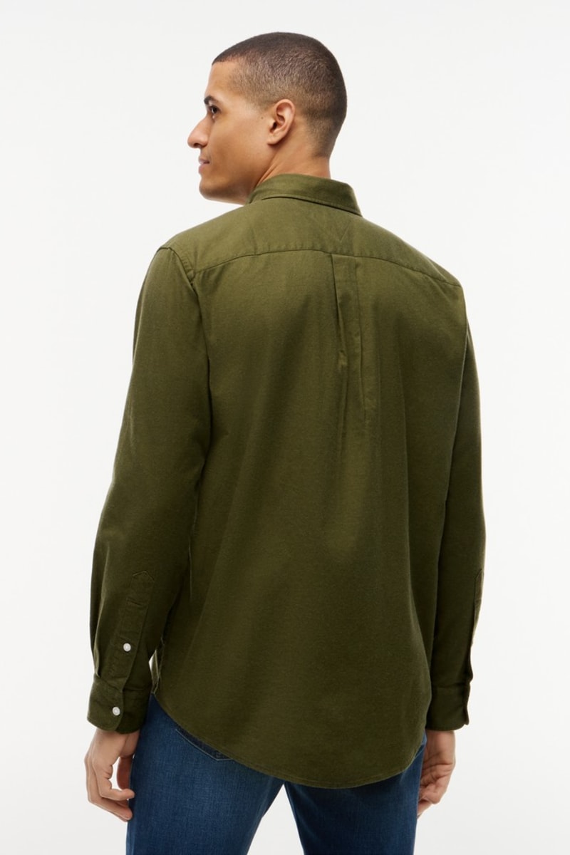 Tommy Hilfiger 40469 Regular Fit Flex Flannel Shirt Huntsman Green