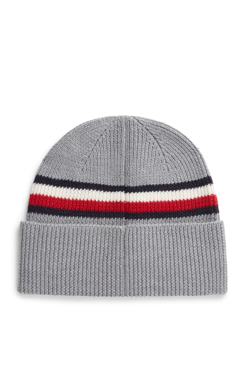 Tommy Hilfiger RWB Beanie in Medium Grey Heather