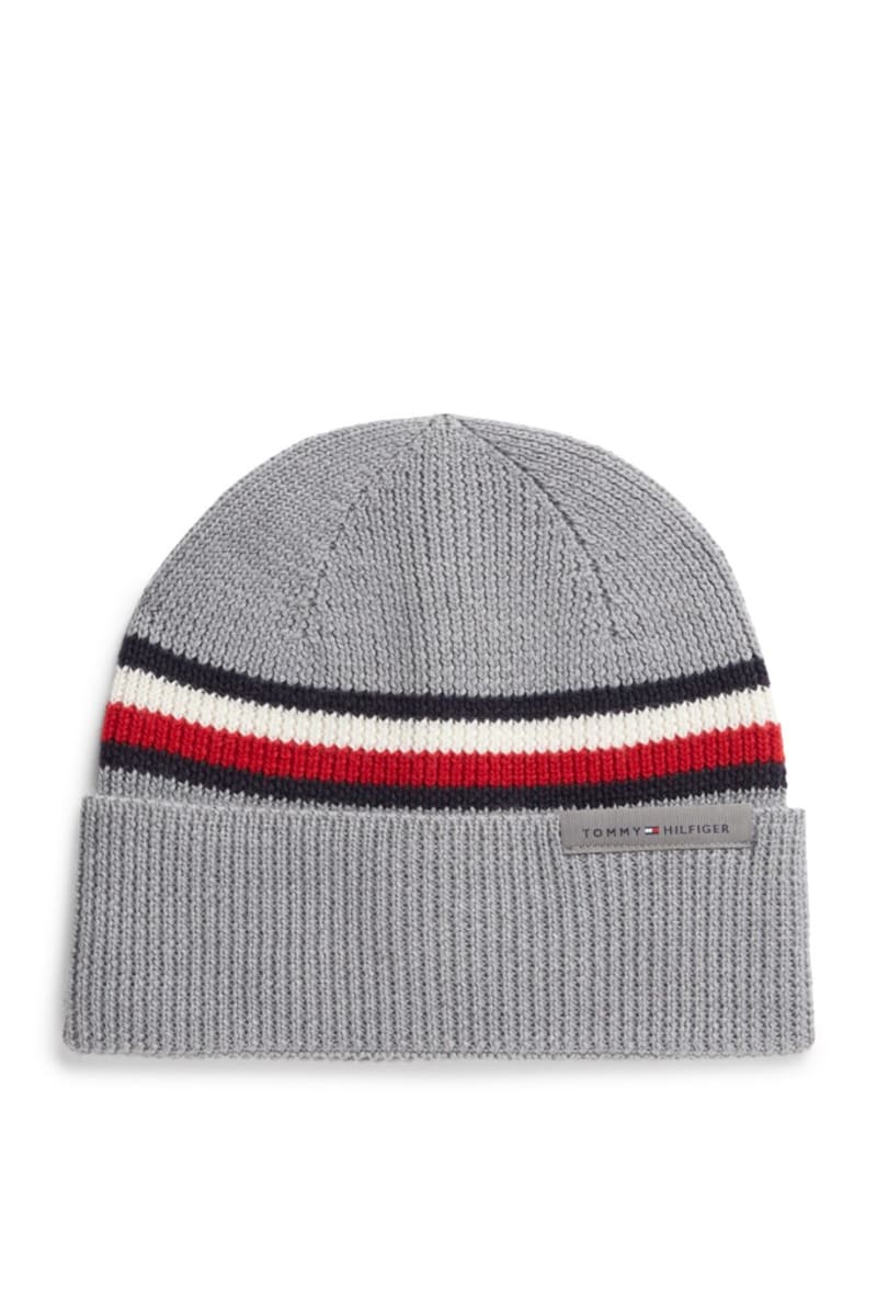 Tommy Hilfiger RWB Beanie in Medium Grey Heather