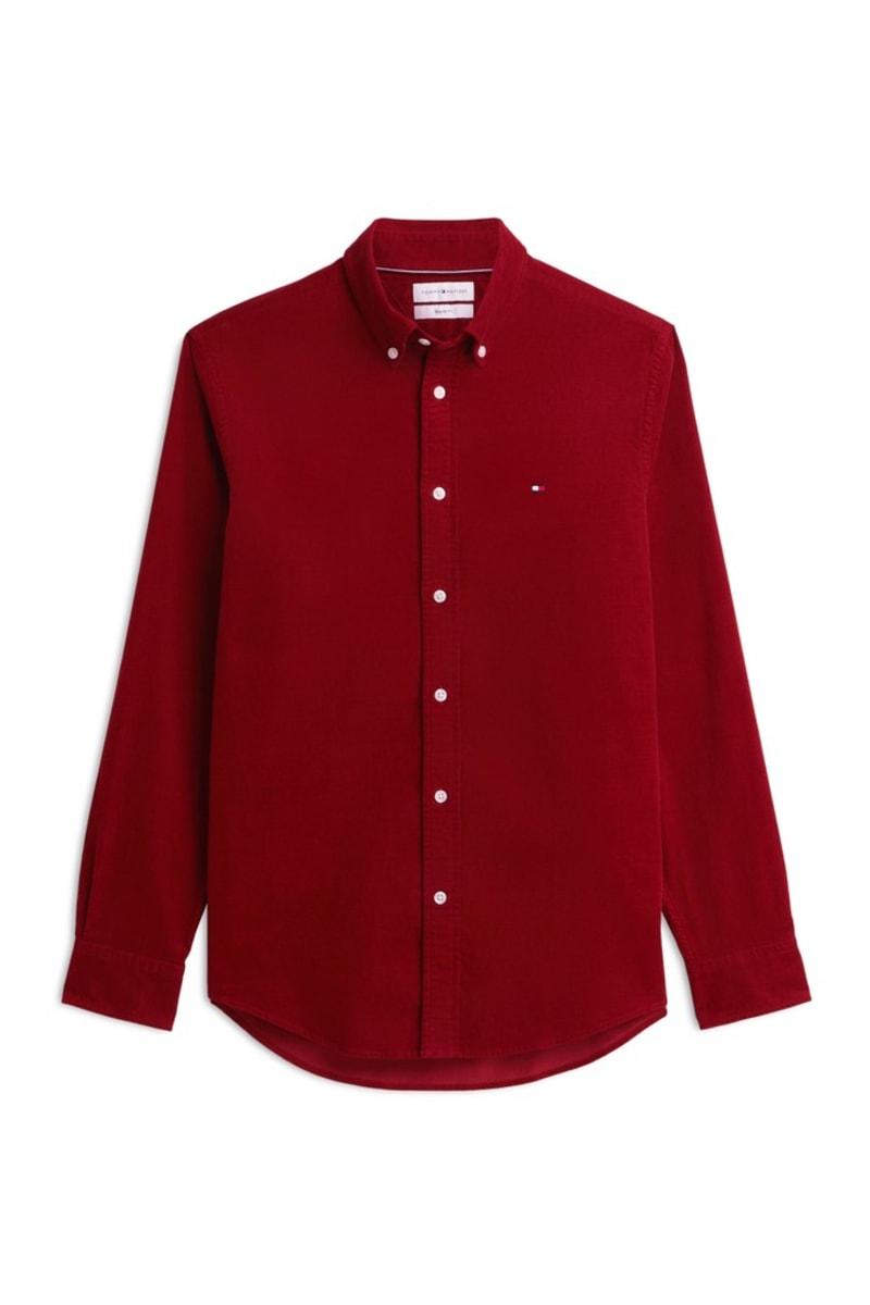 Tommy Hilfiger 40486 Regular Fit Corduroy Shirt Autumn Red