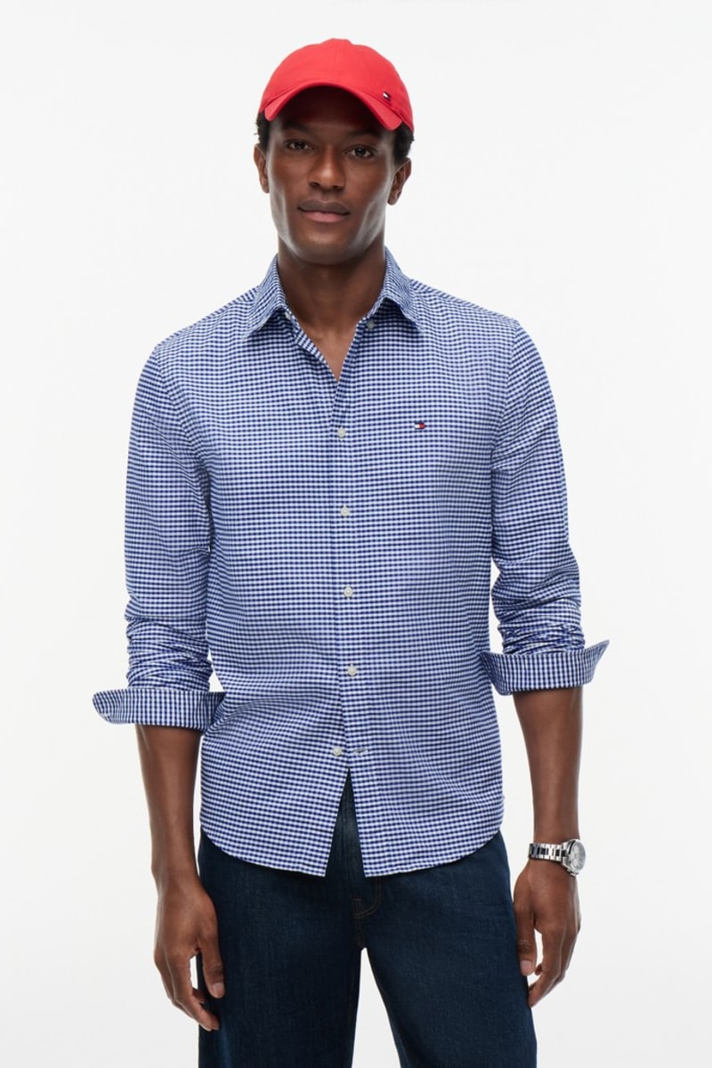 Tommy Hilfiger 36395 Regular Fit Heritage Gingham Oxford Shirt Royal Blue Check