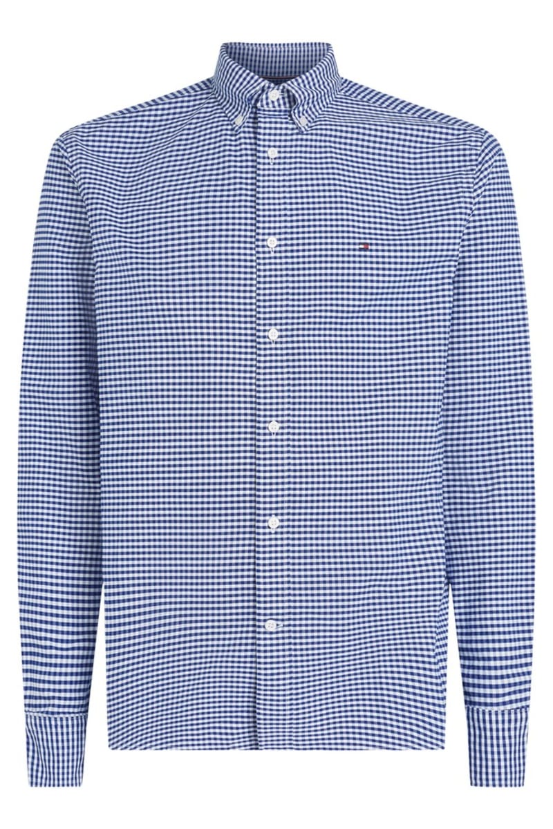 Tommy Hilfiger 36395 Regular Fit Heritage Gingham Oxford Shirt Royal Blue Check