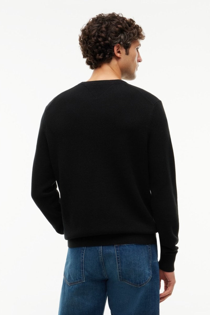 Hilfiger 36347 Ess Structure Crew Aw26 - BLACK