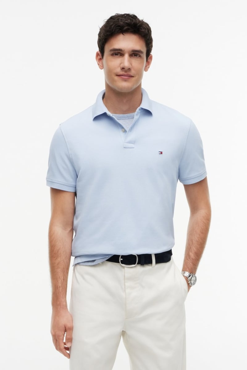 Tommy Hilfiger 1985 Regular Fit Polo Shirt Sky Blue
