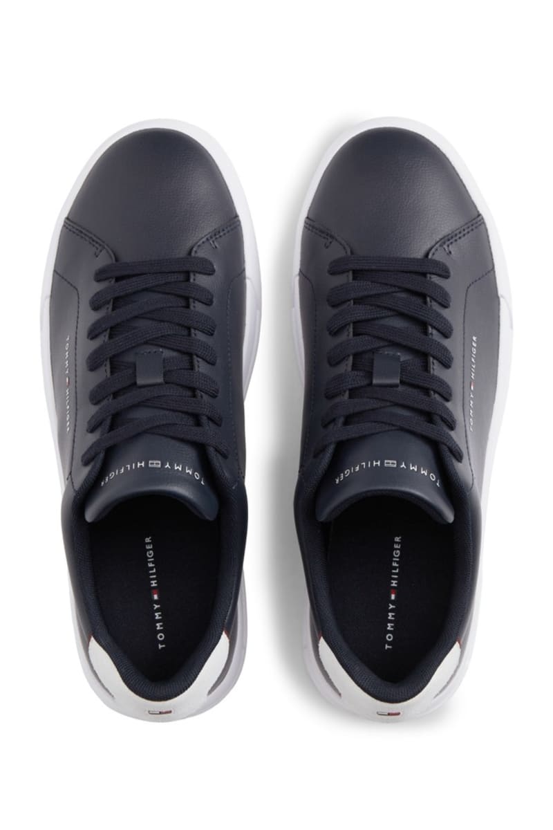 Tommy Hilfiger 5367 Pebble Grain Court Leather Sneakers Desert Sky