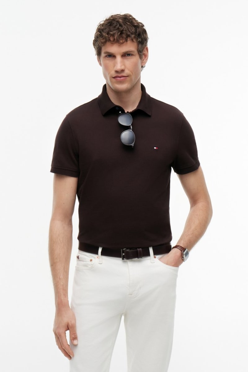Hilfiger 1985 Reg Polo Aw26 - CHOCOLATE