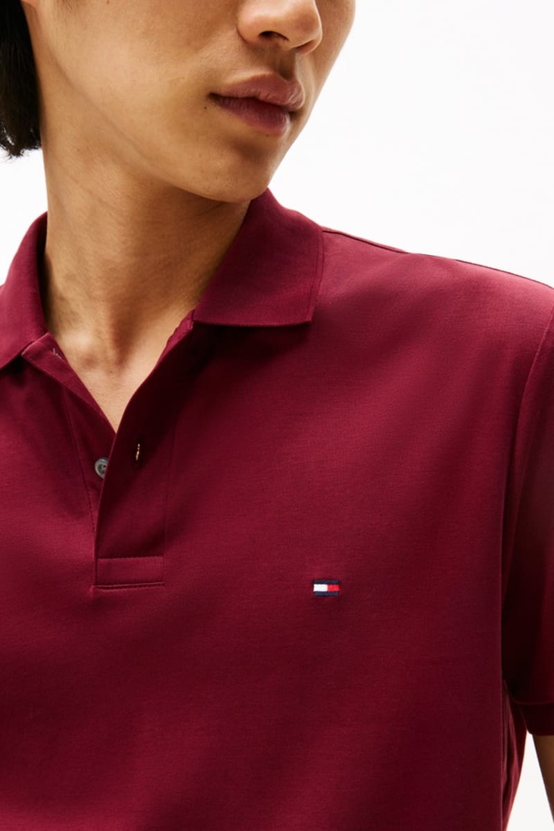 Hilfiger Liquid Cotton Polo Aw26 - BURGUNDY