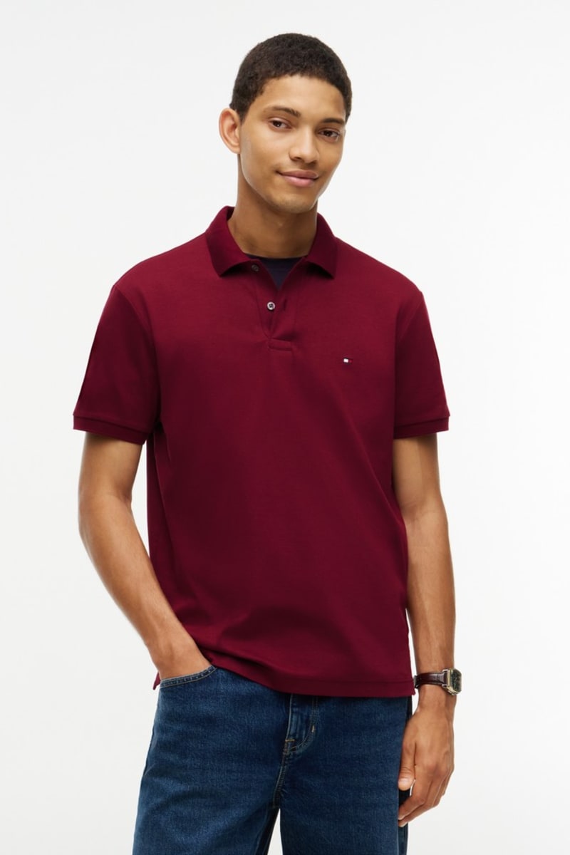 Hilfiger Liquid Cotton Polo Aw26 - BURGUNDY