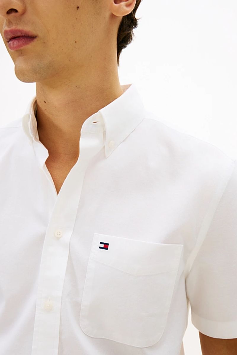 Tommy Hilfiger 42285 SS Oxford Solid Shirt White