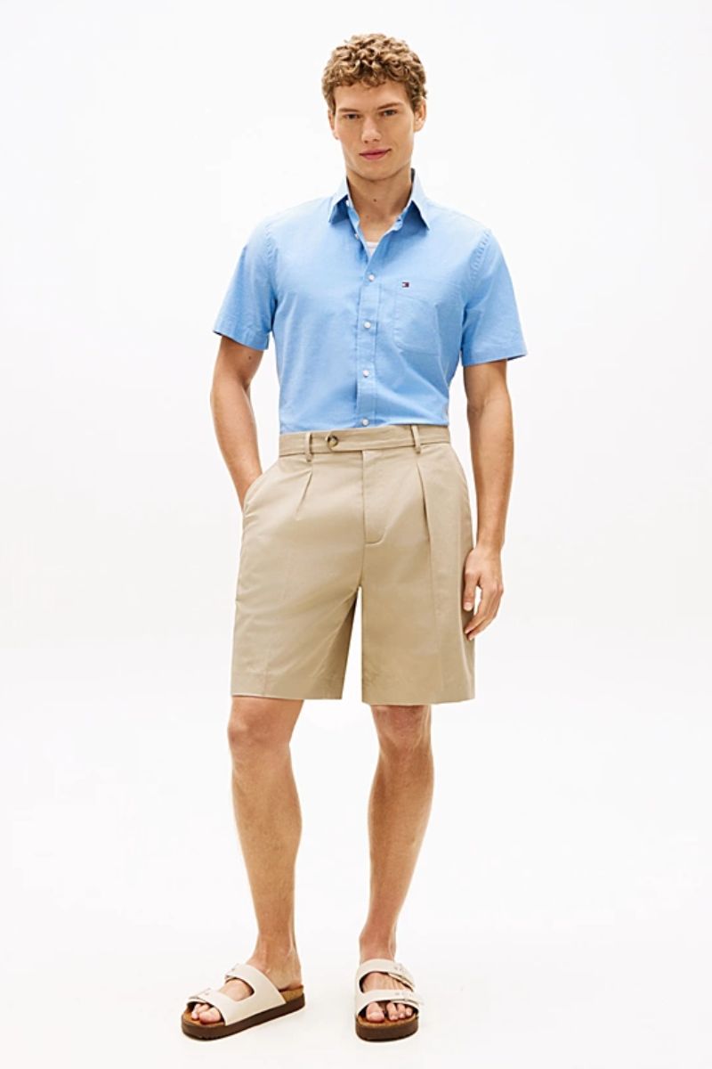 Tommy Hilfiger SS Oxford Solid Shirt Blue