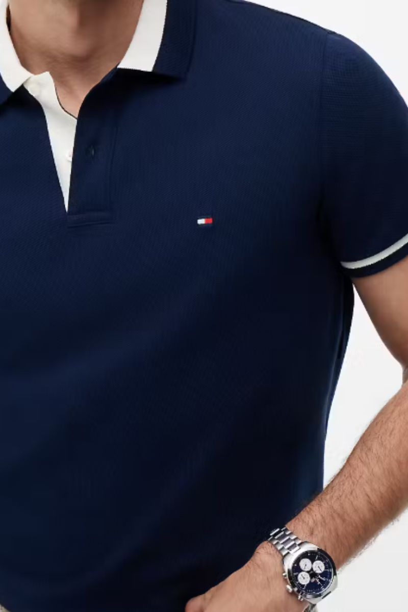 Tommy Hilfiger Contrast Collar Block Navy