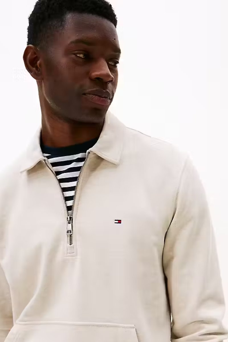 Tommy Hilfiger Essential Terry Zip Oatmilk