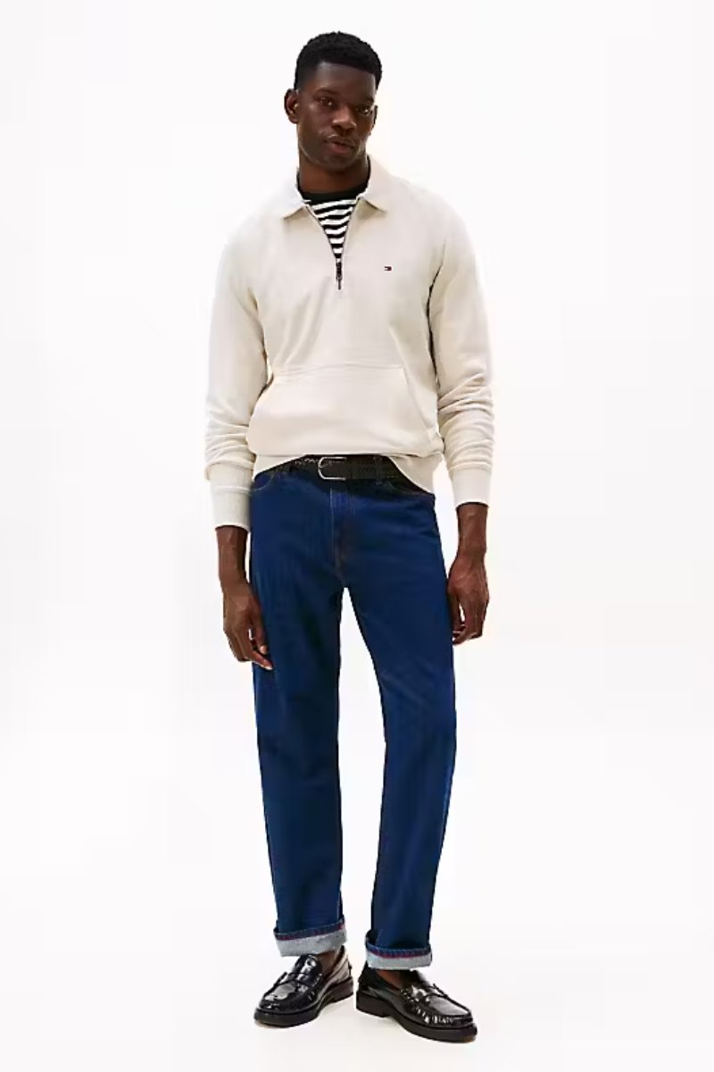 Tommy Hilfiger Essential Terry Zip Oatmilk