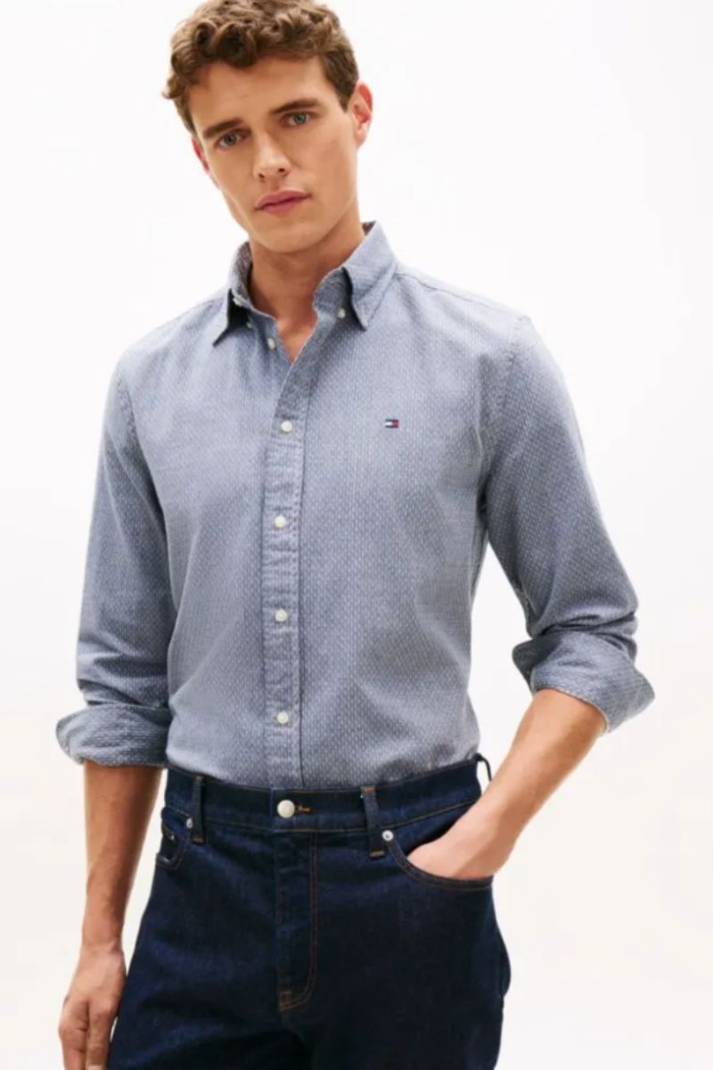 Tommy Hilfiger Flex Dobby Shirt Carbon Navy