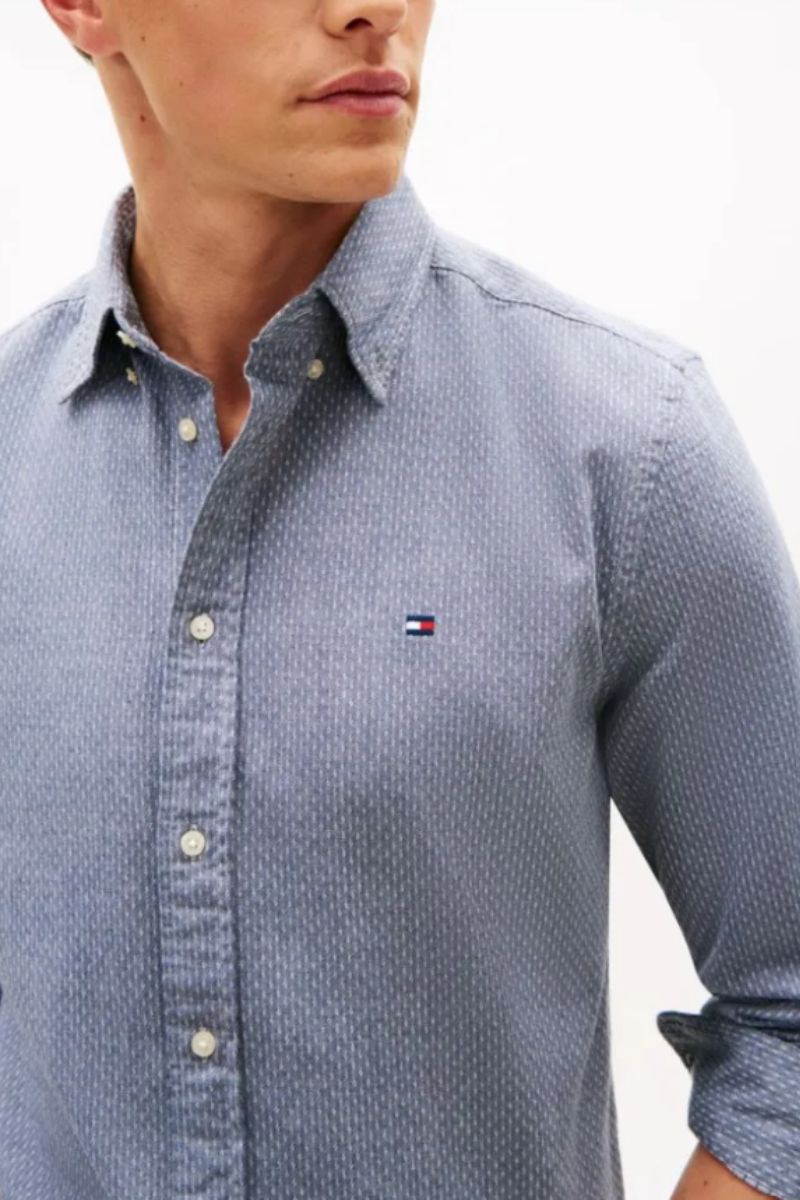 Tommy Hilfiger Flex Dobby Shirt Carbon Navy