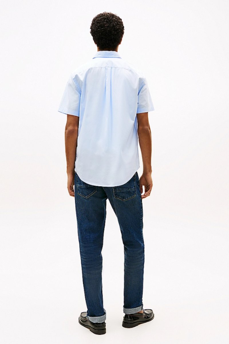 Tommy Hilfiger Flex Poplin Solid SS Shirt Blue