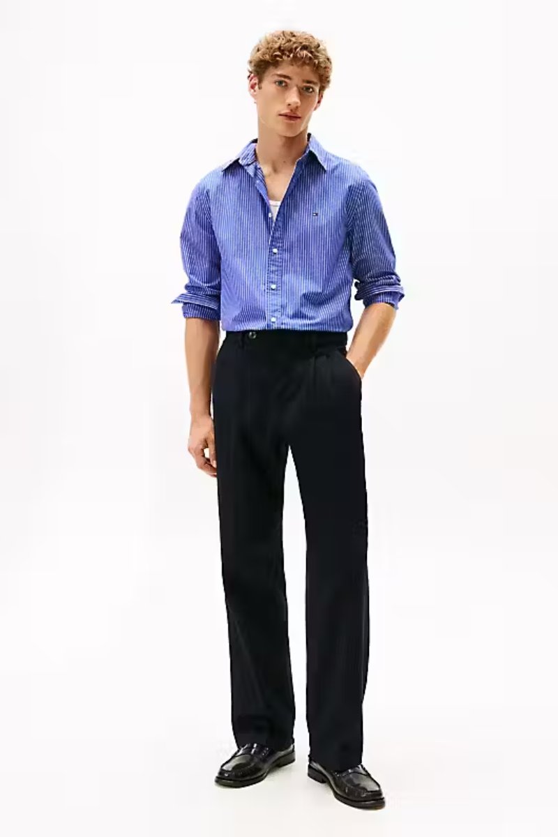 Tommy Hilfiger Hairline Stripe Shirt Blue