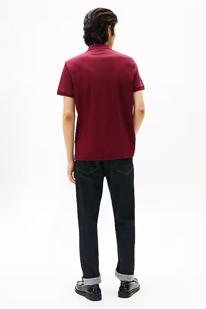 Tommy Hilfiger Liquid Cotton Polo Deep Rouge