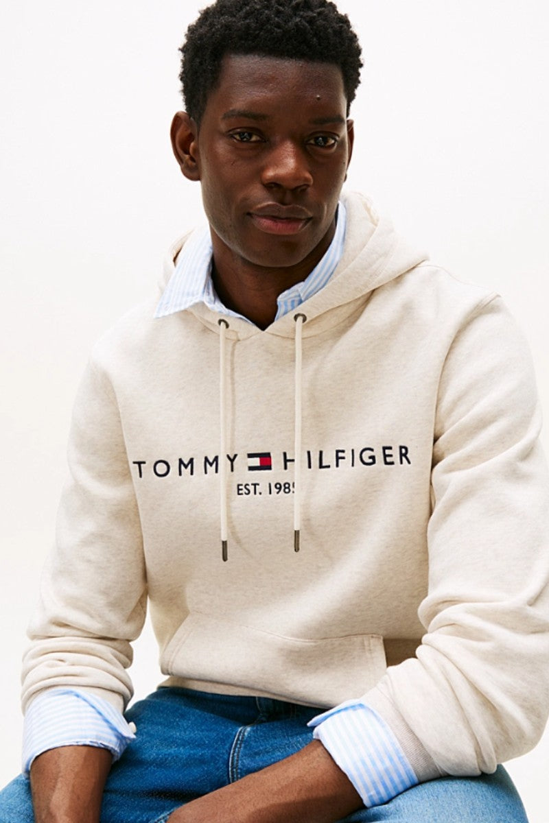 Tommy Hilfiger Logo Hoody Oatmilk