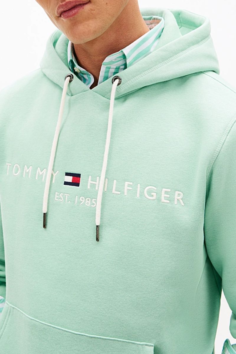 Tommy Hilfiger Logo Hoodie Crush Mint