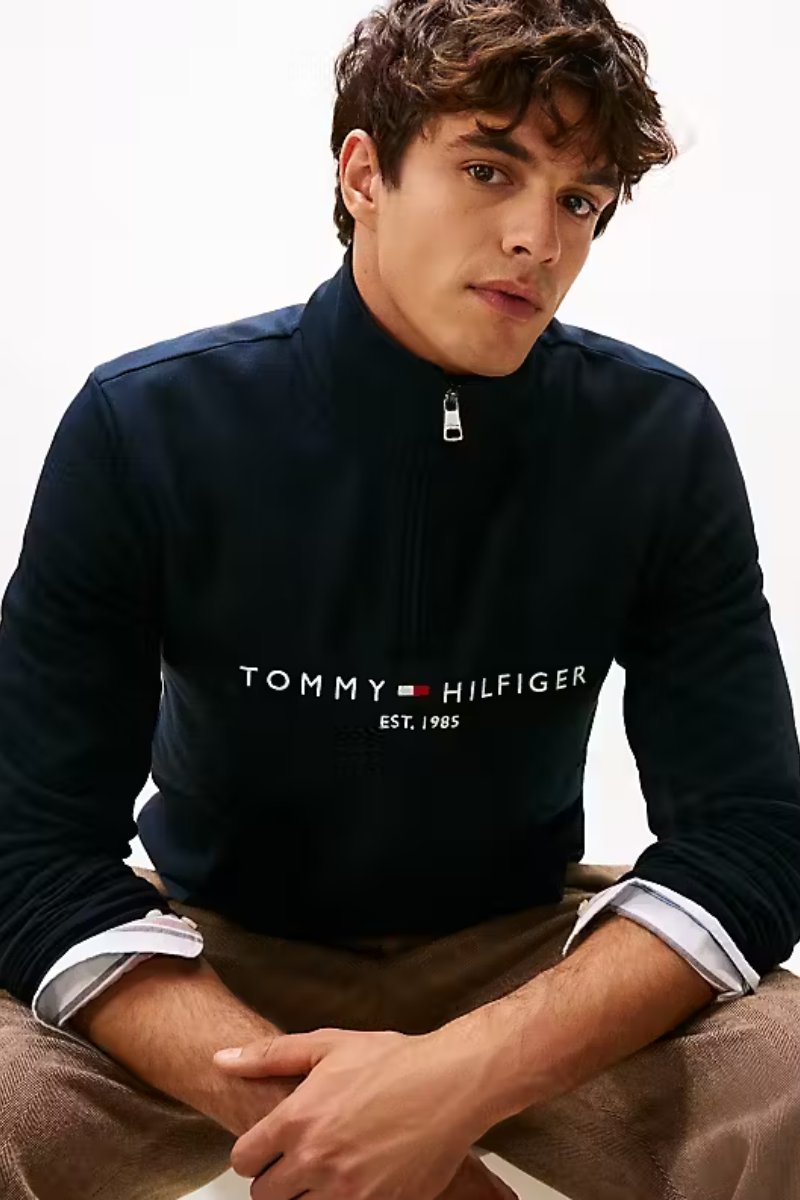 Tommy Hilfiger Logo Mockneck Navy