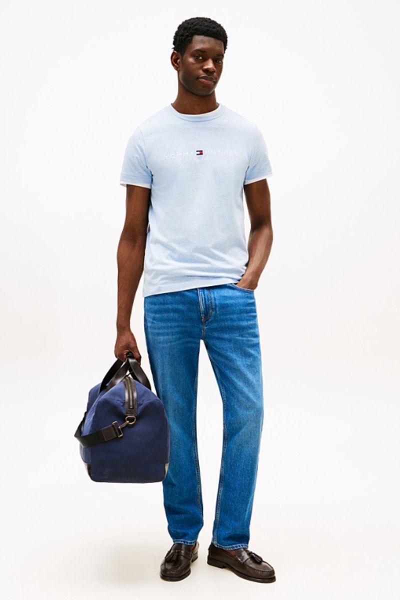 Tommy Hilfiger Logo T-Shirt Heather Blue