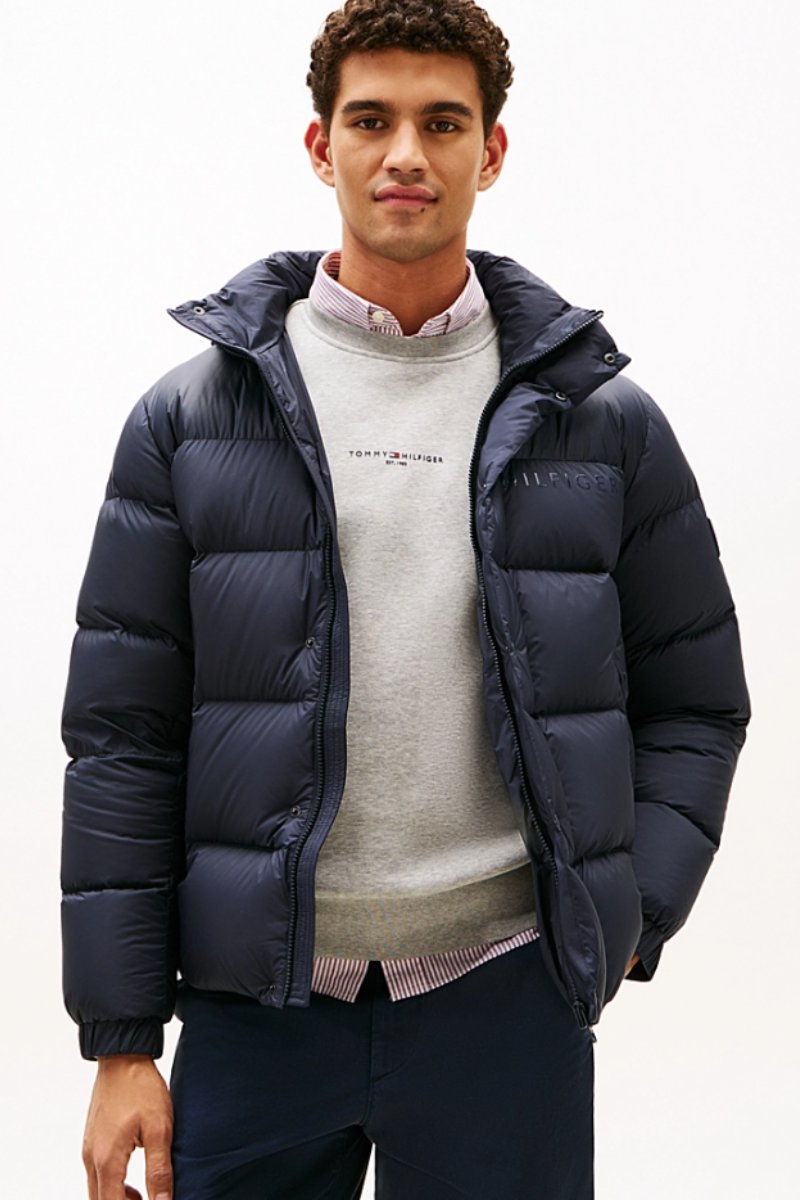 Tommy Hilfiger Mix Down Hooded Puffer Mens Down Jacket – Patrick