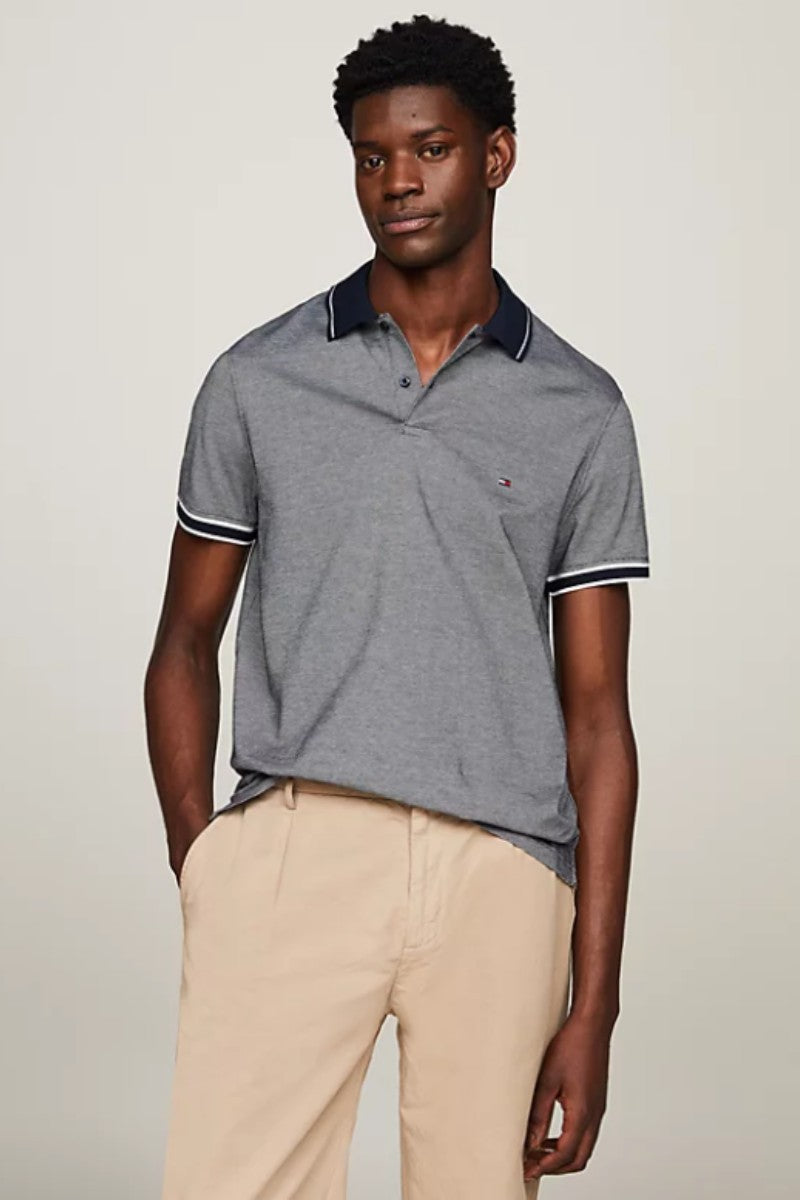Tommy Hilfiger Monotype Oxford Collar Polo Navy
