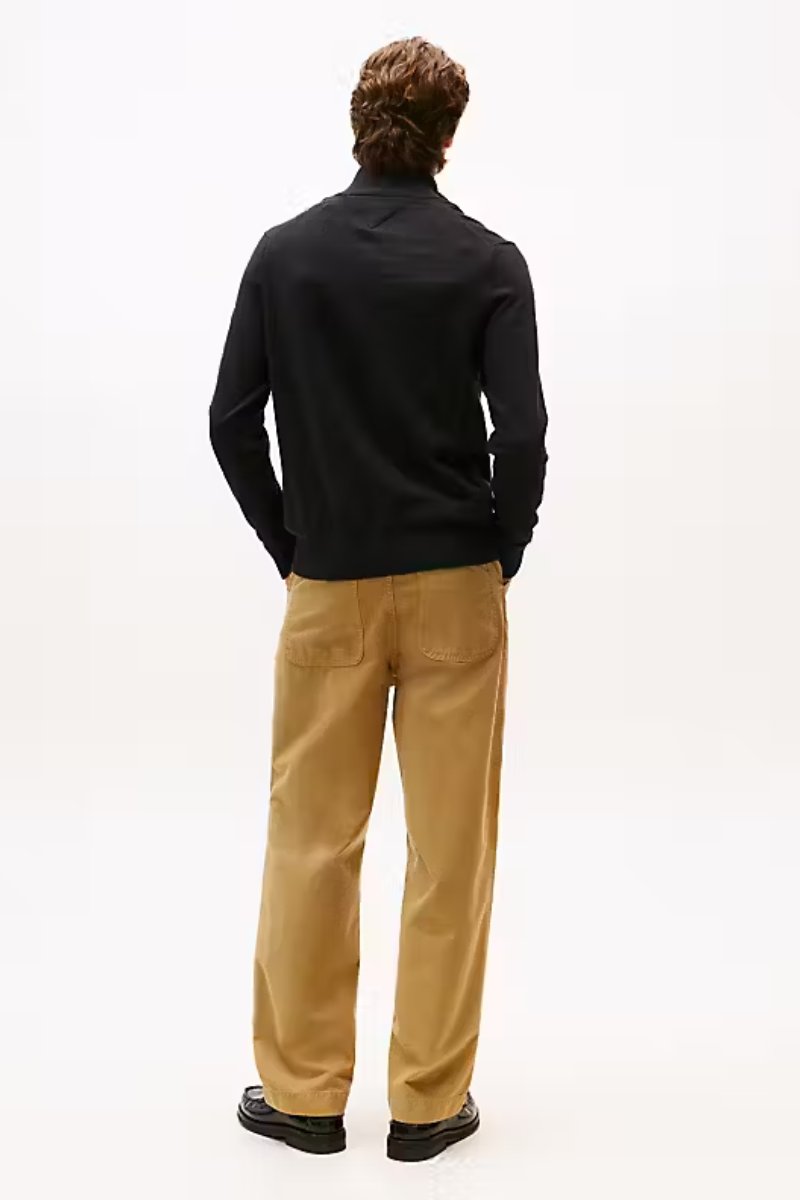 Tommy Hilfiger Pima Cashmere Half Zip Black