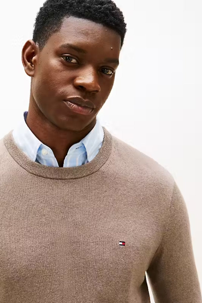 Tommy Hilfiger Pima Cotton Cashmere Crew Taupe