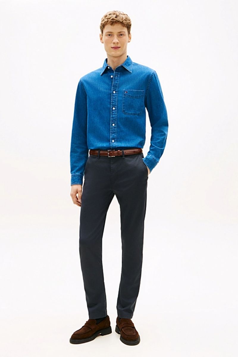 Tommy Hilfiger Bleeker Print Slim Chino Navy