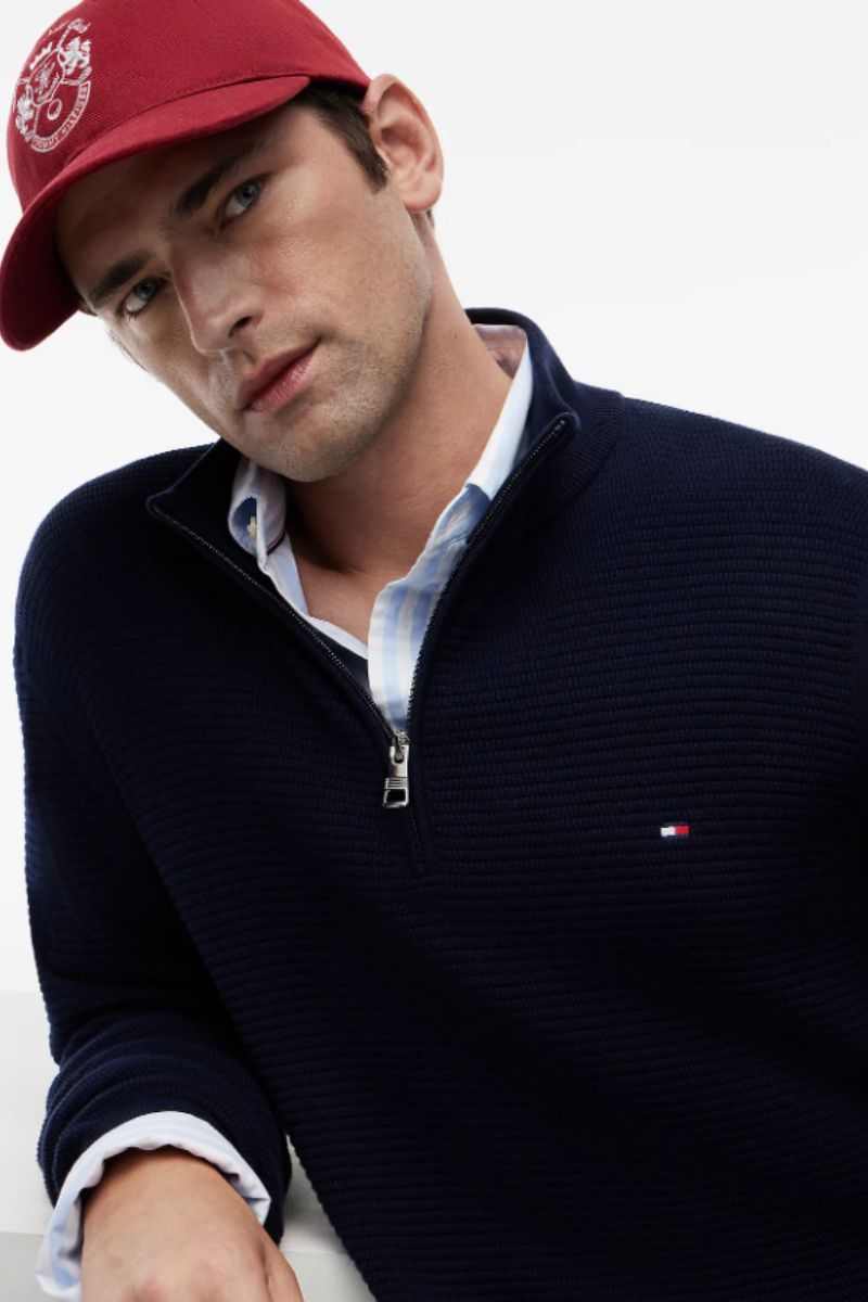 Tommy Hilfiger Seasonal Structure Zip Navy