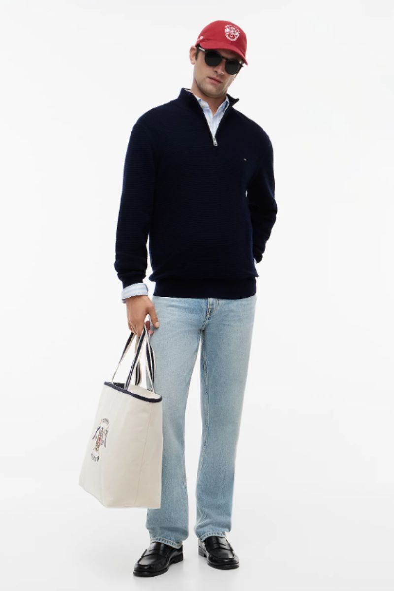 Tommy Hilfiger Seasonal Structure Zip Navy
