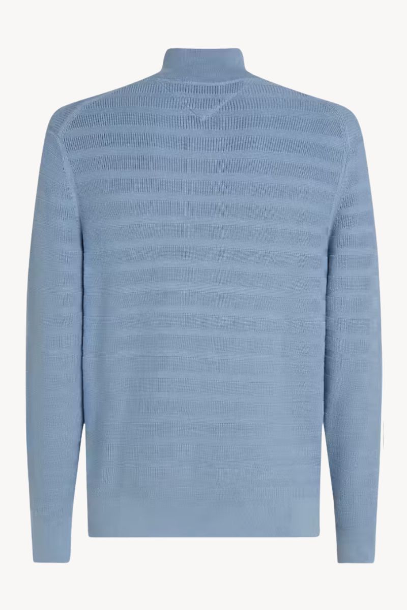 Tommy Hilfiger Stripe Structure Zip Blue