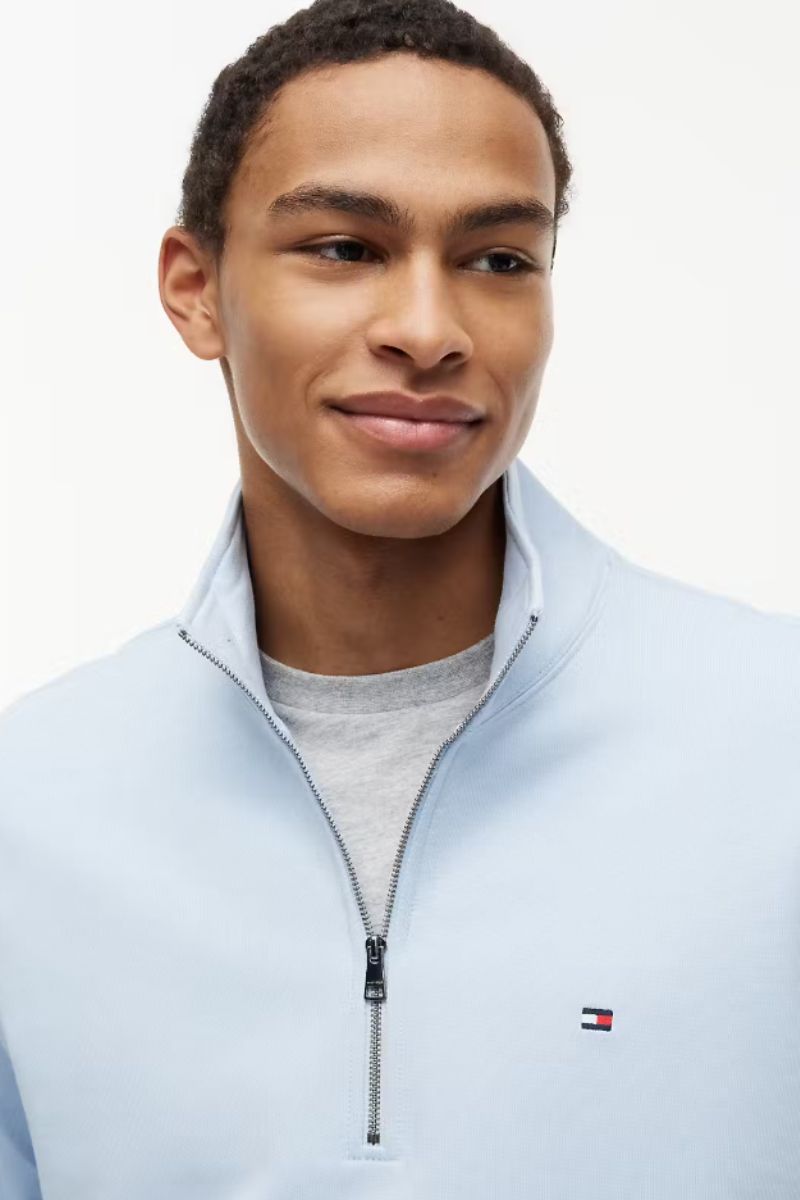 Tommy Hilfiger Terry New 1/4 Zip Sweatshirt Blue