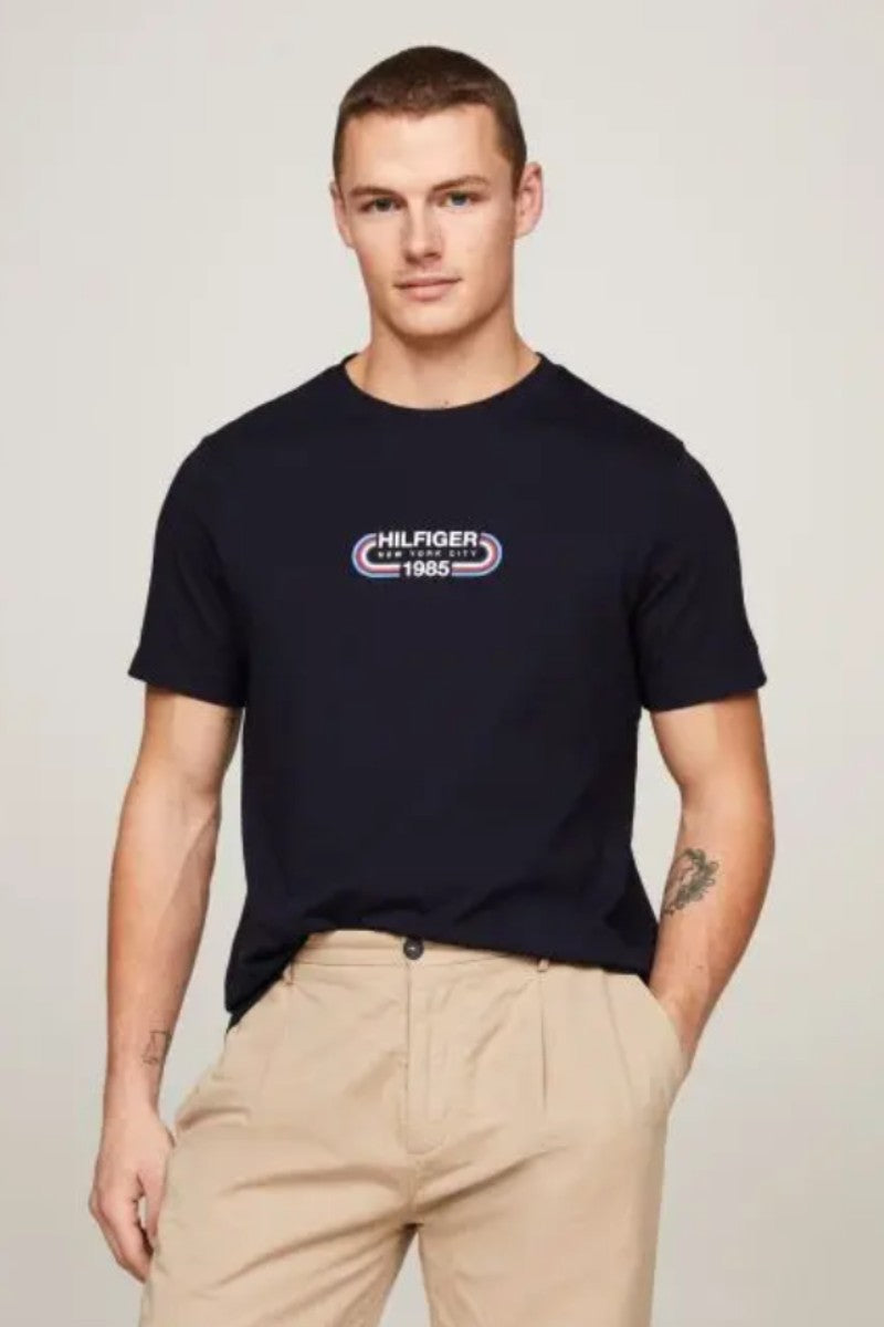 Tommy Hilfiger Track Graphic T-Shirt Navy