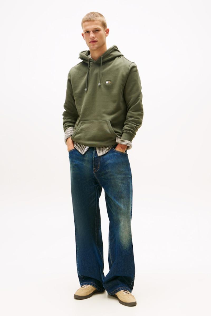 Tommy Jeans Reg Badge Hoodie Green