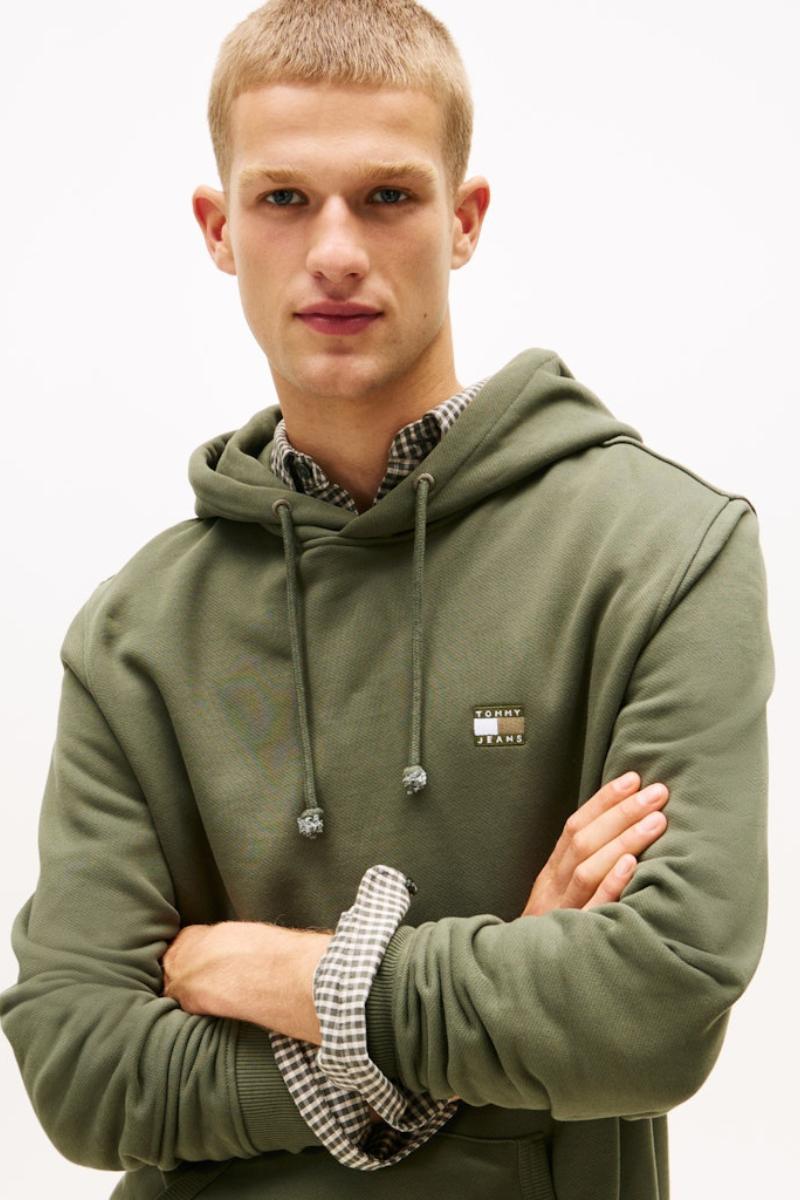 Tommy Jeans Reg Badge Hoodie Green