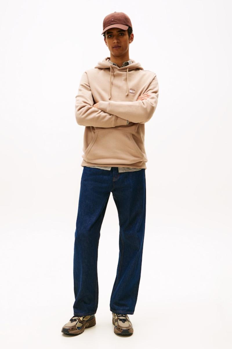 Tommy Jeans Reg Badge Hoodie Taupe