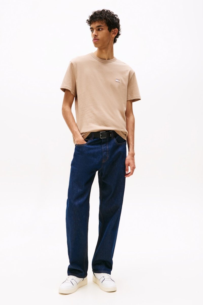 Tommy Jeans Reg Badge T-Shirt Coastal Taupe