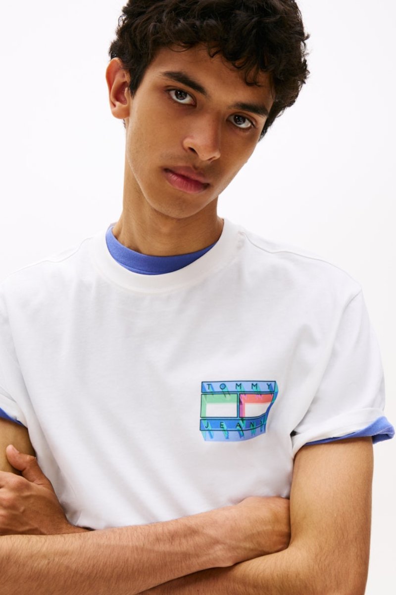 Tommy Jeans DNA Flag T-Shirt Ecru