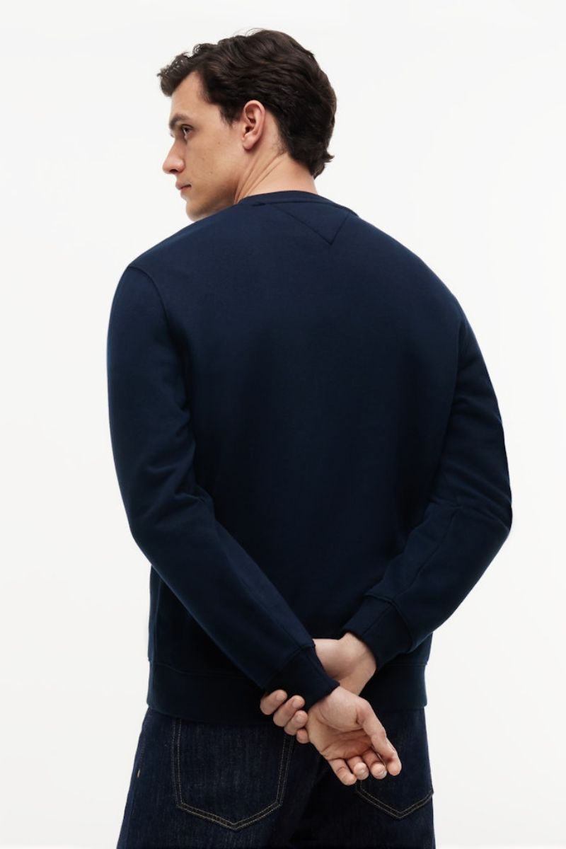 Tommy Jeans Reg Flag Crew Navy